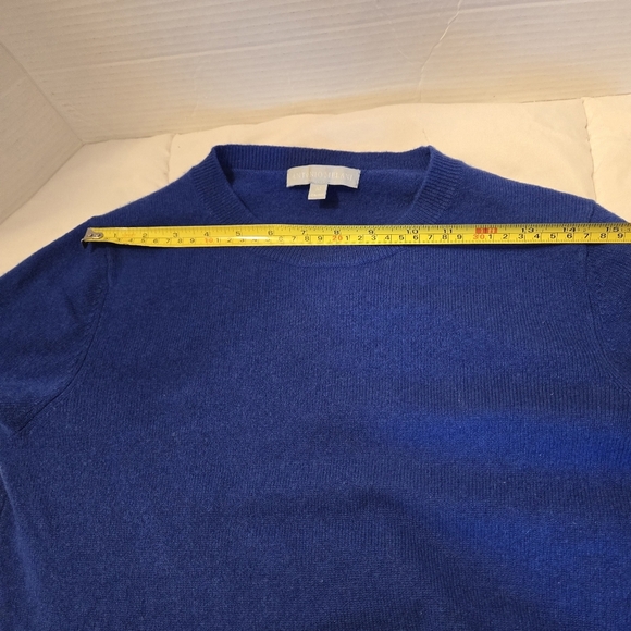 ANTONIO MELANI CAMERON SWEATER 100% CASHMERE PULLOVER CREW NECK ULTRA BLUE SZ M - Picture 8 of 10